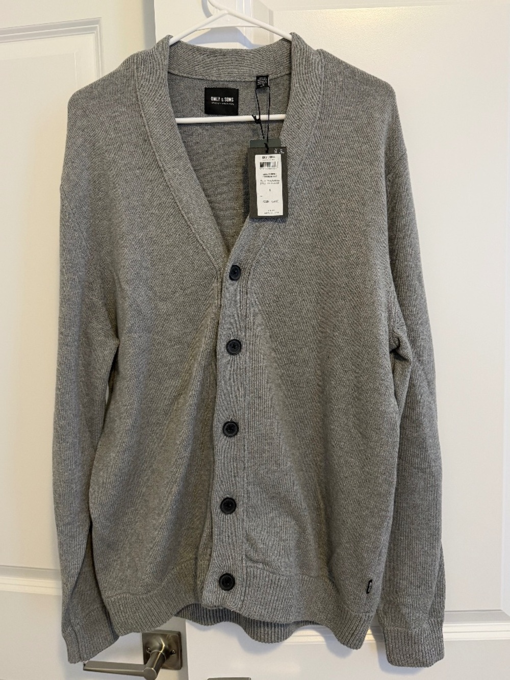 ONLY & SONS Men Cardigan Sweater Large NWT